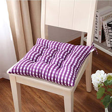 VOSAREA 2 Pezzi Quadrati Cuscini per sedie Plaid coprisedie morbide Imbottiture per sedie per Home Office Ristorante 40 cm (Viola)