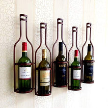 Scaffale per vino da appendere alla parete, per bicchieri di vino, in ferro battuto, 5 bottiglie (colore: bronzo), colore: bianco