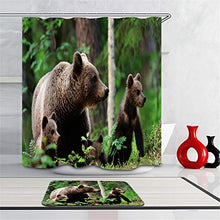 LIYAN Combinazione Bagno. Immagini Chiare E Colori Vivaci Rendono Il Tuo Bagno Pieno di Vita. Accessori da Bagno. Orso Bruno nella Foresta.