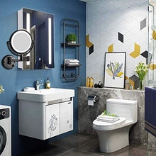 WZDD Specchio da Trucco da Parete, Specchio Ingranditore con Luce LED, Specchio da Bagno con Ingrandimento 5X Specchio Cosmetico Illuminato
