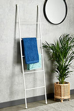 WENKO Scaletta portasalviette Viva, Acciaio, 43 x 156.5 x 3.5 cm, Bianco