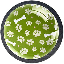 Impronte degli animali Pomelli per Porta Set di 4 Pomelli per Mobili Manopole per Cassetti Cucina Armadio Vetro