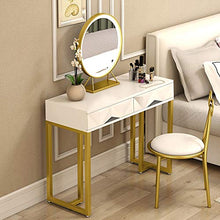 XM-MIRROR Specchio per Trucco da toeletta Rotondo a LED, Specchio cosmetico da Tavolo Dorato con Specchio Rotondo da Camera da Letto Leggero,d'oro,diameter60cm