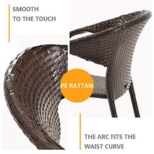 Set di Mobili da Giardino per Esterni, Set di Conversazioni per Sedie in Vimini da 5 Pezzi Include 4 Sedie E 1 Tavolo Set di Mobili Combinati in Rattan per Tutte Le Stagioni