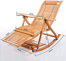 CDFC Sedia a Dondolo Bamboo Sedia per Adulti Sedia reclinabile Pieghevole Pranzo Pranzo Balcone Sedia Sedia Lounge Sedia Easy Sedia Sedia oscillante
