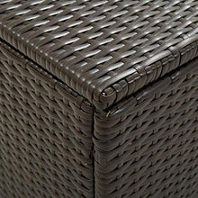 VidaXL - Scatola portaoggetti da giardino in resina intrecciata, 100 x 50 x 50 cm, colore: Marrone