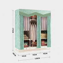 LyMei Armadio di stoccaggio Armadio Pieghevole Portatile in Acciaio Pieghevole, Soggiorno Camera da Letto Vestiti Storage Organizer Guardaroba Copertura in Tessuto Lavabile, 128 * 172 * 45 cm,B