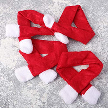 VOSAREA Cappello di Natale Sciarpa Creativo Rosso Adorabile Kit di Copertura Bottiglia Sciarpa Coperchio Bottiglia per Decorazioni Bottiglia di Vino Cena Ristorante Dellhotel 6 Set