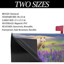 Cavallo Mailbox Covers Magnetico Animale Lupino Fiori Viola Tramonto Giardino Cortile Decorazione Casa Dimensioni Standard 53,3 cm x 45,7 cm