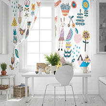 Tende per Bambini, Bedroom Blackout Tendes, Fiori Animale Foresta Fiori Cartoon Jungle Tende per La Giungla, Adatto per Soggiorno Camera da Letto Camera per Bambini Tende Tende da Esterno