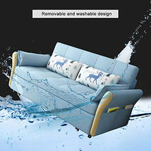 RJMOLU Tessuto Reversibile Loveseat e Divano Letto Divano Letto, Divano sezionale Convertibile Divano per Piccolo Spazio, Lago Blu,Sponge Filling,2.06m