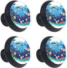 Alghe Di Pesce E Barriere Coralline Pomelli per Porta Set di 4 Pomelli per Mobili Manopole per Cassetti Cucina Armadio Vetro