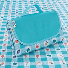 STKASE® Coperta Telo Picnic Impermeabile Coperta da Picnic, Coperta Picnic Impermeabile Pieghevole con Manico Portatile, con 3 Strati di Pile, Cotone e PEVA,145 * 80CM