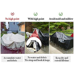 HUACHENG Fodera per mobili da Giardino ， Fodera Antipolvere per mobili per Tavolo in Rattan Sedia cubo Divano Impermeabile Rain Garden Patio Cover Protettiva-Argento, 205X104X71cm