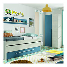 Esidra Armadio Guardaroba per cameretta, 2 Ante, Azzurro, 90 x 200 x 52 cm