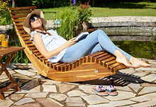 Casaria Sdraio a Dondolo Legno di Acacia con Certificato FSC® Lettino Prendisole Sauna Giardino Piscina Esterno terrazza