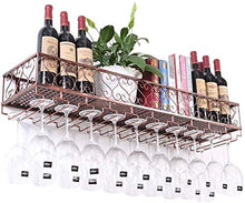 NYDZDM - Portabottiglie da parete in metallo, per bicchieri da vino e bicchieri da vino, bronzo