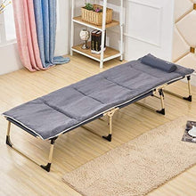 GAOFQ Lettino Prendisole Sedie da Giardino Letto Pieghevole reclinabile, Letto Singolo da Pranzo per Ufficio Letto di accompagnamento Letto da Campeggio Regolabile ad Angolo Stabile Forte