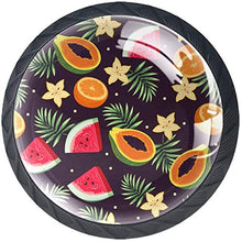 Anguria Carambole Papaya e Arancia Pomelli per Porta Set di 4 Pomelli per Mobili Manopole per Cassetti Cucina Armadio Vetro