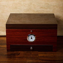Scatola di sigari Cedar Wood Sigaro Humidificatore Sigaretta Caso di custodia Scatola di stoccaggio / vassoio Hygrometro Humidificatore Humidificatore di grande capacità Humidor Humidor in legno porta