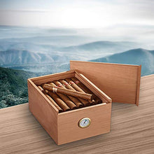 VIY Humidor per Sigari, Humidor Cigar, Detiene Il 30 Sigari, con Cedro in Legno Foderato E Vassoio Divisorio in Cedro Rimovibile, con Igrometro Umidificatore