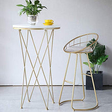 LWW Sgabelli, Sgabelli Bar Tavole da Trucco Feci per Banco Colazione Kitchen Bar Caffetteria Possibilità Sedie Set Di 3 con i Piedini D'Oro Ferro Poggiapiedi e Indietro,Seggiola da Bar