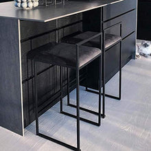 HLL Sgabelli, Casa Elegante Décor Set Di 1 Pc Sgabello Bar Colazione Pianale da Cucina Sedile Bar Sedia con Gambe in Metallo ad Alta Sgabello Sgabelli,Nero,76 cm