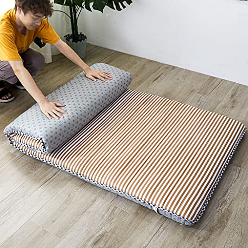 HUANXA Giapponese Tatami Materasso Tappetino,Twin Full Queen King Dormitorio Guest Letto Pieghevole Futon Materasso Pigiama Party-D-120x200cm(47x79Pollici)