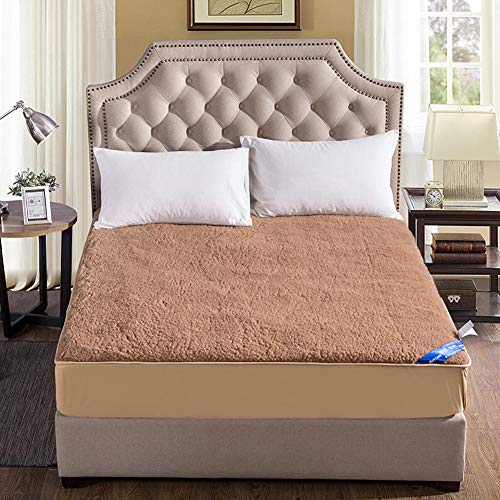 YXXCD Morbido Lana Materasso Letto Futon, Thick Mantieni Caldo Copertura Tappetino Tatami Materasso Confortevole Pieghevole Alta qualità Letto Forniture-Marrone 180x200cm(70x78inch)