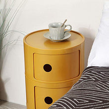 YLKCU Comodini Rotondo 4 Livelli Semplice casa Multi Strato Tavolino da caffè Camera da Letto Comodino Armadietto Laterale Balcone Espositore Armadietto Arredamento Moderno, Zenzero