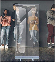 Topniu. (Usando in affari) Roll Up Banner Schermata di igiene trasparente Sneeze Sneeze |Schermo divisorio Schermo in piedi a rulli a rulli pull-up con scudo trasparente in lega di alluminio, per uffi