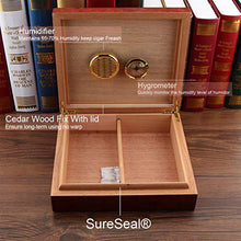 Humidars Cigar Humidor -Cedar Legno Viaggi Humidor Cigar Box portasigari Portatile W/igrometro umidificatore Cigar Humidor ForCigars Box mantenerlo Fresco .Scatola di immagazzinaggio di cigari di gr