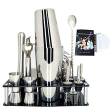 YLJB Strumenti per La Preparazione di Cocktail 750 / 600ml Boston Boston Cocktail Shaker Set in Acciaio Inox Cocktail Reading Set con Supporto per Vino Versatore per Compleanno Misurazione