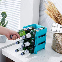 YAMMY 2 Scomparti Cucina Frigorifero Organizer Birra Vino Bottiglia portaoggetti portabottiglie portabottiglie Spazio Economico impilabile ((Tazza di Birra)