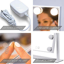 HFFFHA Specchio con luci per Tavolo da Trucco Specchio da Trucco Illuminato con 12 lampadine a LED dimmerabili e Alimentatore Plug-in