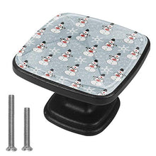 Pupazzo di neve di buon Natale con doodle del fumetto dei fiocchi di neve Pomelli per Porta 4 Pezzi Manopole per Mobili da Cucina Pomelli per Mobili Pomelli Per Cassetti/Cucina/Armadio Antichi