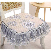 XHNXHN 6 Pezzi Cuscini per sedie da Pranzo con Volant in Pizzo, Cuscini per sedie per sgabelli da Pranzo Europei, Decorazioni per la casa, Cuscini per sedili Trapuntati per Cucina, 43x46 cm (17x18
