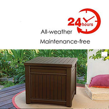 CRZJ Contenitore per Esterni, Contenitore per mobili da Giardino Impermeabile Multifunzione da Esterno 208L, Contenitore per terrazza,Wood Grain