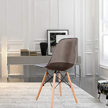 4 sedie trasparenti in policarbonato con gambe in legno massello di metallo, cucina, soggiorno, sala da pranzo, ufficio, camera da letto, scuola biblioteca all'aperto (grigio)