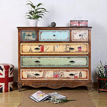 Equipment Chest Drawers Creative Furniture Custom Bedroom Retro Drawers Wood Color Six lockers (Color: Brown Size: 107x30x93cm)