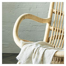 XinQing-Sedia a Dondolo Sedia a Dondolo a Dondolo in Rattan Sedia reclinabile Sedia Lazy Divano Sedia, Nordic, Adatto per Balcone Soggiorno Giardino
