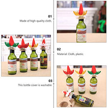 Amosfun 4 Pezzi Bottiglia di Natale Topper Vino di Natale Bottiglia di Birra Cappello Babbo Natale Renna Tappo di Bottiglia di Vino Decorativo Bottiglia di Champagne Decorazione Tavola di