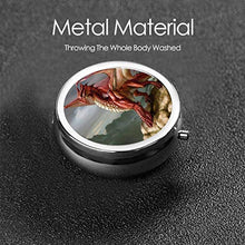 Red Fantasy Dragon, portapillole organizzatore per medicina e vitamina con 3 scomparti, custodia portatile per pillole da viaggio