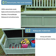 Panchine Terrace Park Panca Portaoggetti da Esterno, Panca in Legno Massello Resistente alle Intemperie, Panchina Cortile con Schienale Braccioli, Per Riporre Attrezzi Giardinaggio / Forniture Ester