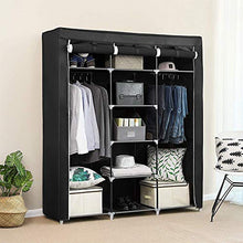 Sarah Armadio Cubo Guardaroba Modulare con 20 Scomparti Mobiletto per Il Bagno, Camera da Letto, Ingresso, Scarpiera Credenza Comò 175 * 150 * 45cm Colore Nero