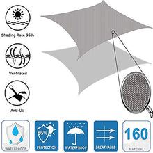 KAISUN Tenda a Vela Rettangolare,Resistente ai Raggi UV e Resistente all'Usura con Accessori gratuiti per terrazza da Giardino all'aperto (Nero,6x8m)