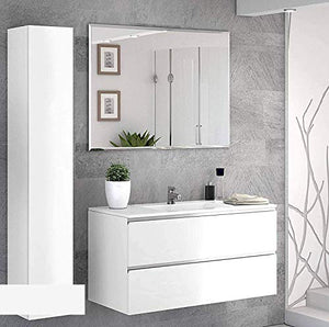 Mobile da bagno con lavabo e colonna sospesa - Componibile bagno cm. 100 x 46 x 51h (STMB)