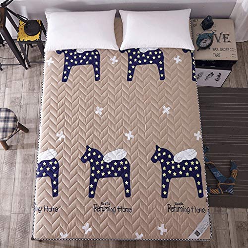 LJ Addensare Materasso Caldo Tatami Dormitorio Sleeping Mat Casa Camera da Letto Tappetino Strap Design (Colore : C, Dimensioni : 150x200cm)