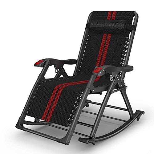FGA Sedia a Sdraio Pieghevole Lettino Prendisole Sedia da Salotto Resistente Sedia Relax - Sedia a Dondolo Pieghevole Portatile Comoda per Uomo e Bambino