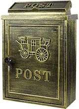 YONGYONGCHONG, cassetta delle lettere per esterni, retrò, vintage, in alluminio, montaggio a parete, cassetta postale sicura, cassetta postale esterna c
